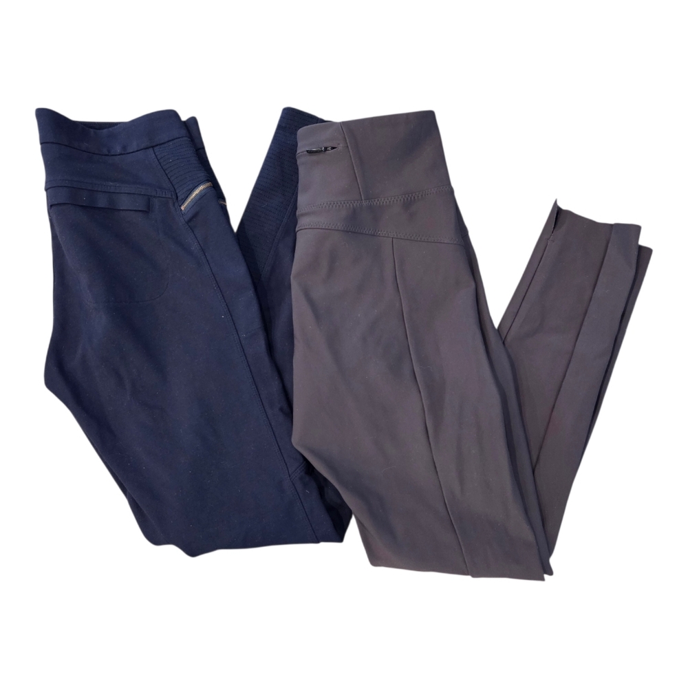 Athleta Lot Of 2 Pants, Ponte Moto, Stellar Tights Both Sz XS Travel, Comfort